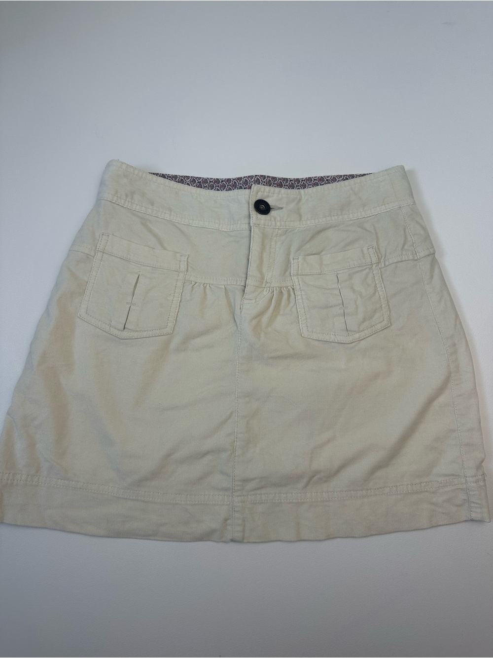 Athleta Cream Cotton Skirt - Women's Casual corduroy